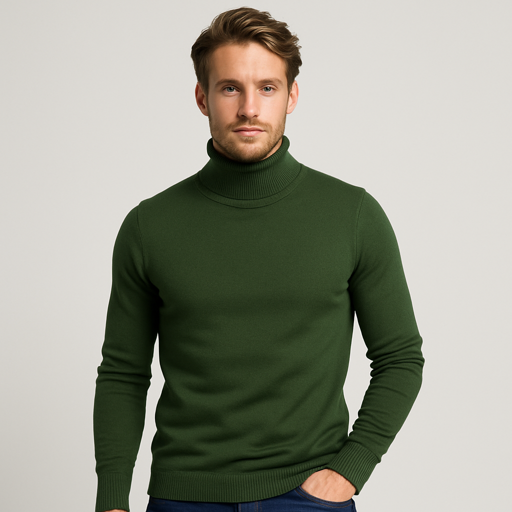 WW | Modehaus - Gerippter Rollkragenpullover für Herren