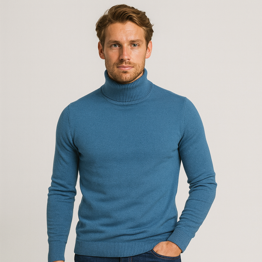 WW | Modehaus - Gerippter Rollkragenpullover für Herren
