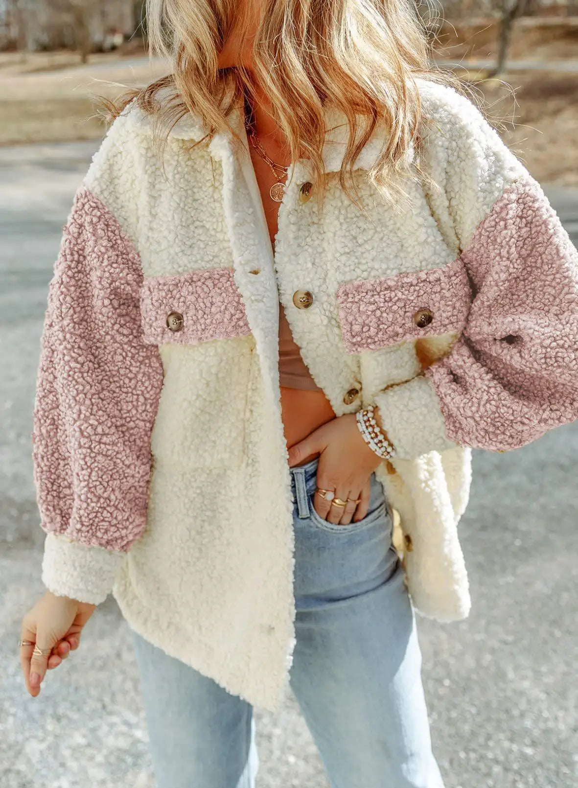 WW | stilvolle flauschige Chic-Jacke