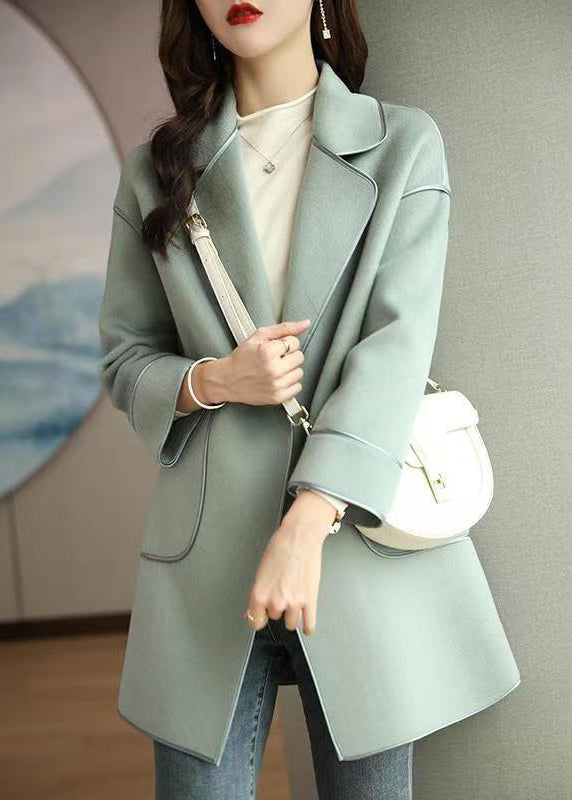 WW | Green Wool Buttoned Collar Jackets