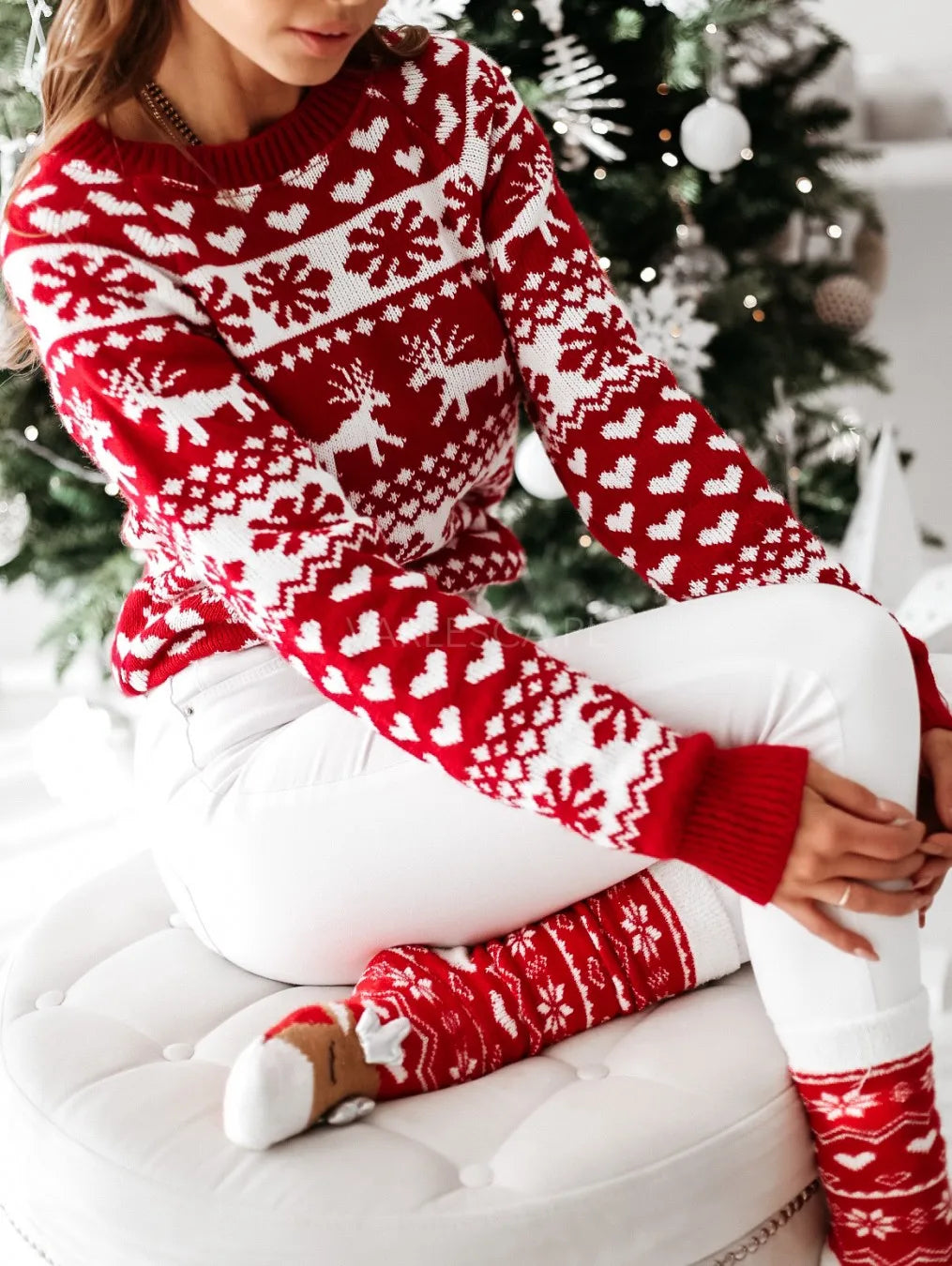 WW | Bequemer Weihnachtspullover aus Strick