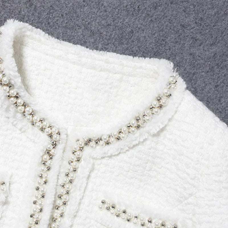 WW | Weiße Tweedjacke Für Damen