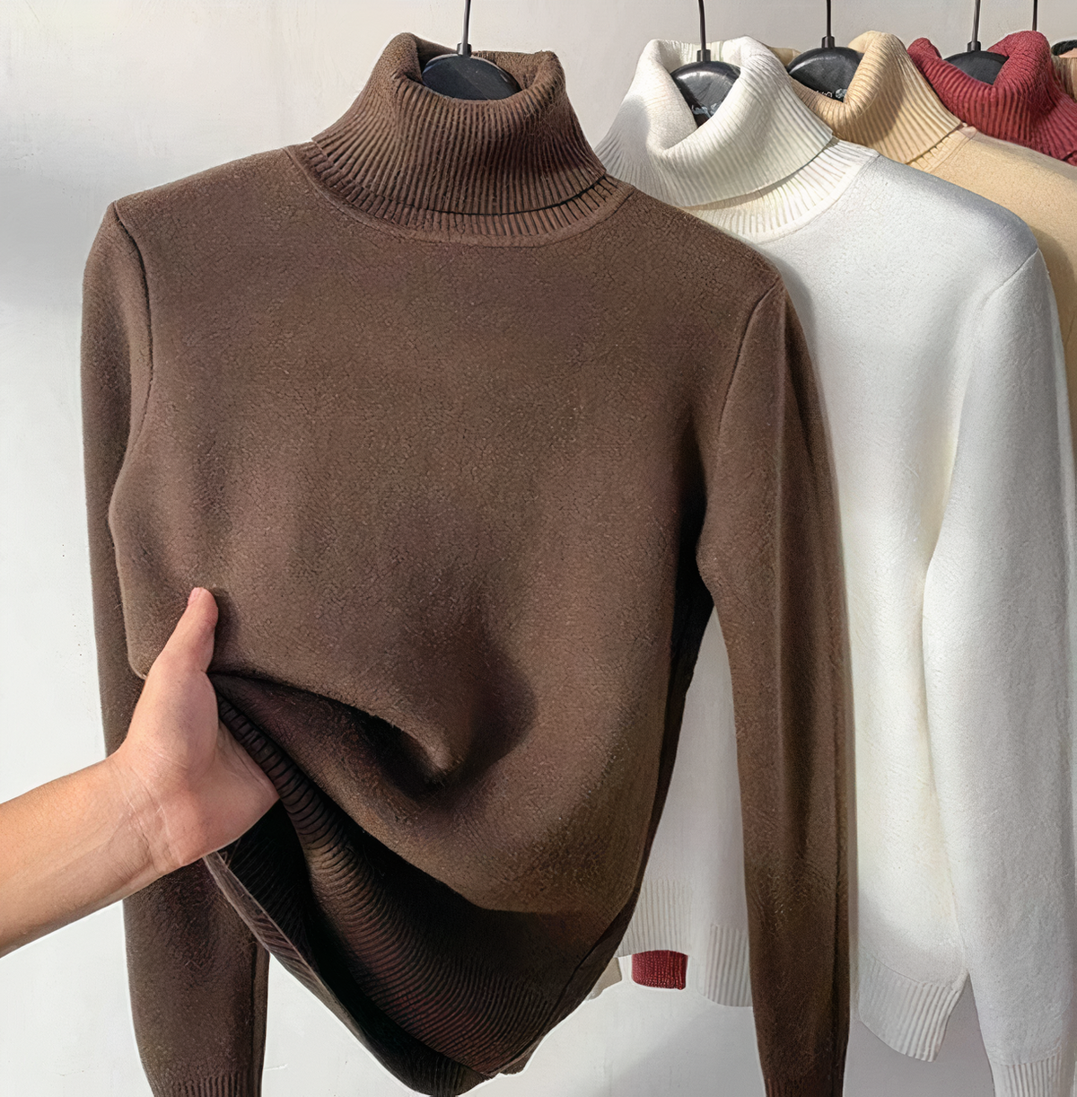 WW - Rollkragenpullover mit Samtfutter