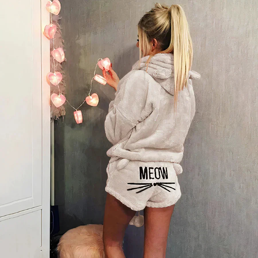 WW | damen pyjama oberteil und shorts set