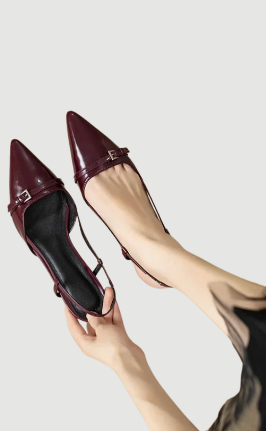 WW | Patent Leather Sandals with Comfortable Block Heel