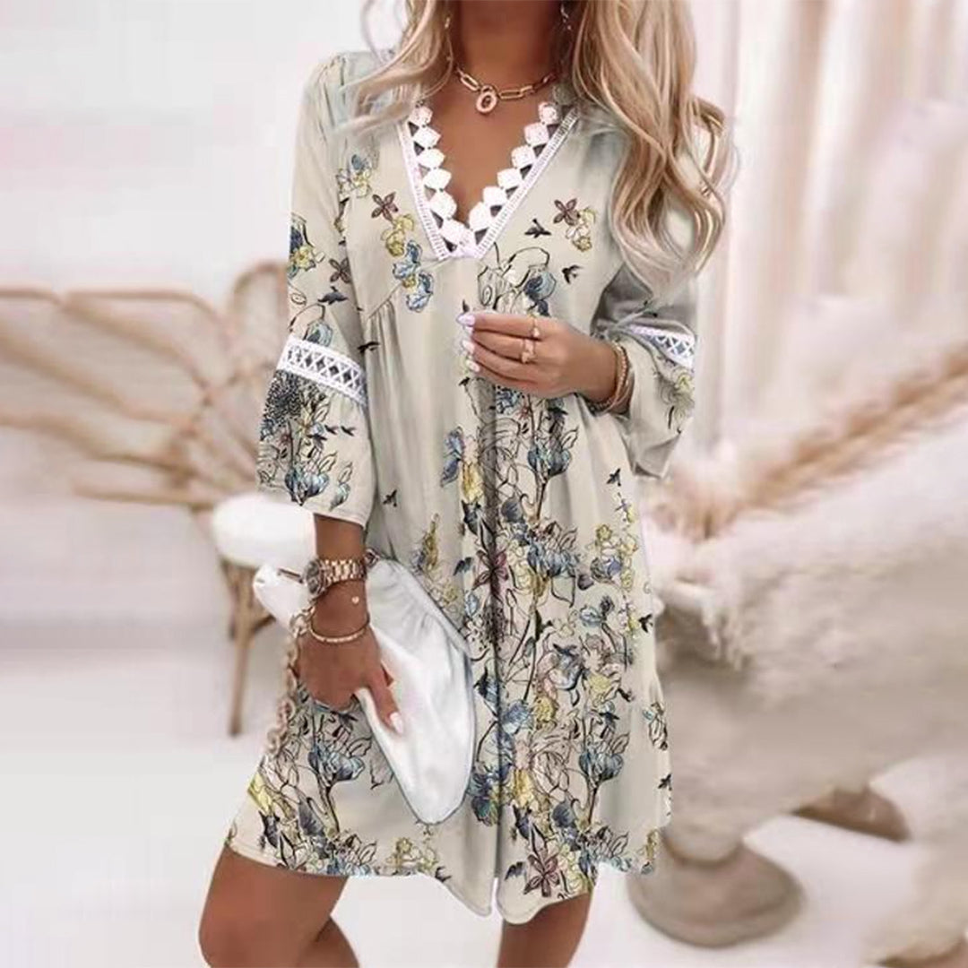 WW - Embroidered V-Neck Dress