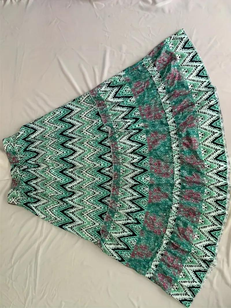 WW | Maxi Skirt Colorful Boho Ruffle Skirt