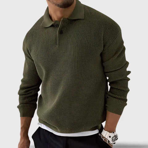 WW | stilvoller gestrickter Polopullover für Männer