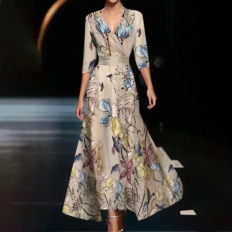 WW | Wrap Maxi Dress with Bold Floral Print for Women