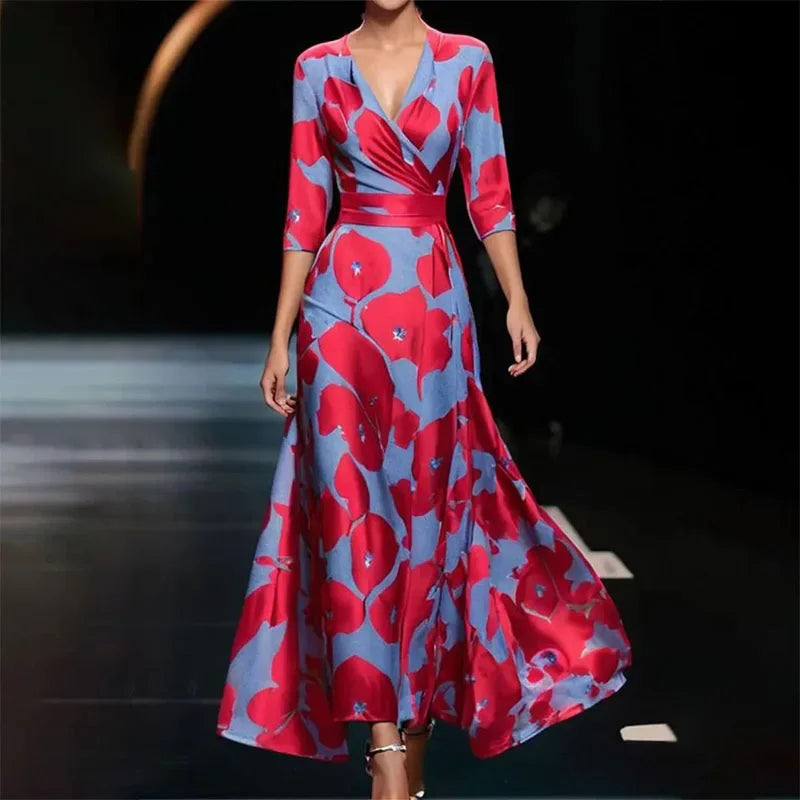 WW | Elegant Maxi Dress with Floral Print