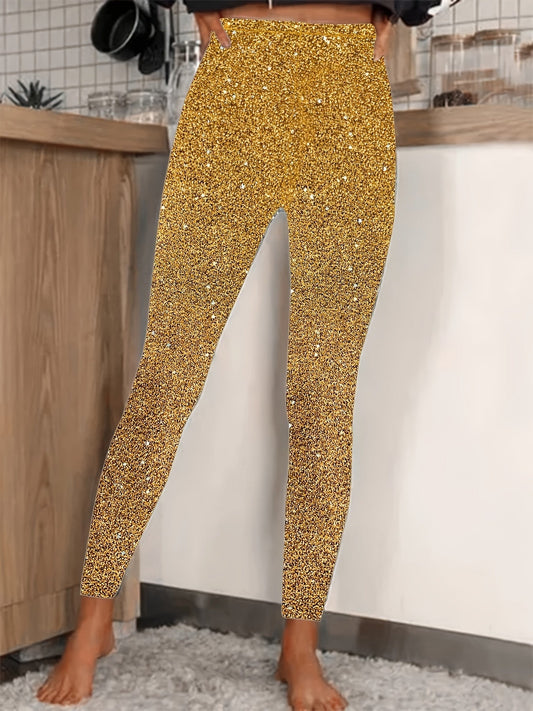 WW | Hochtaillierte Pailletten Leggings Glänzend & Komfortabel