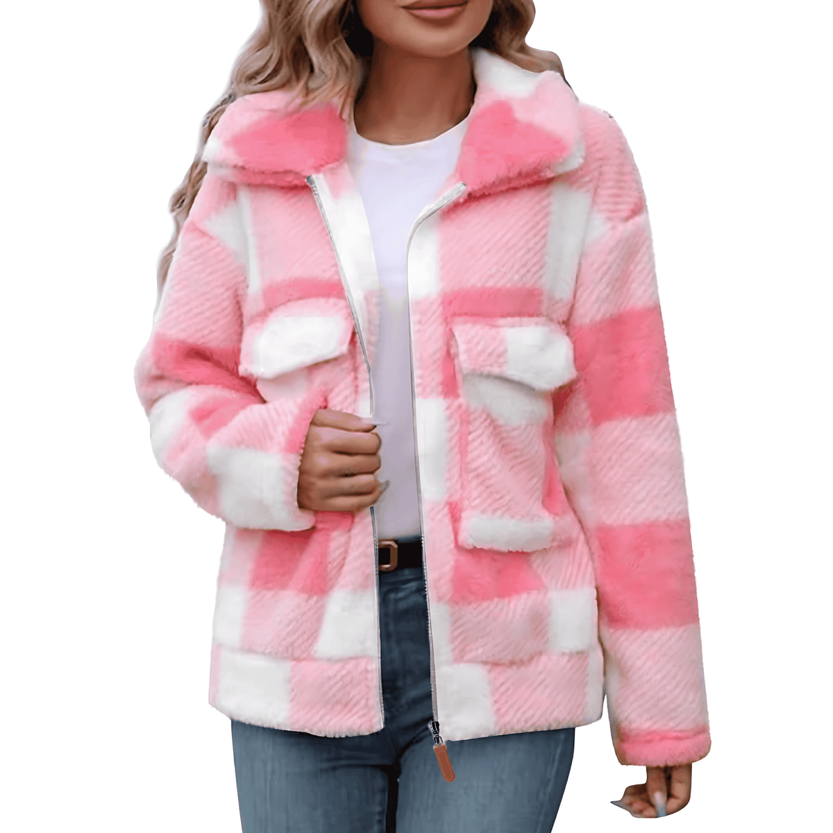 WW | Women's Fleece Jacket Plaid