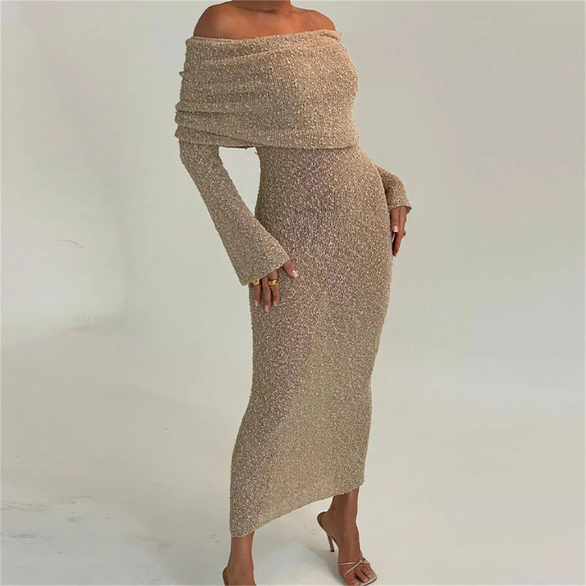 WW | Off-shoulder Maxi-Kleid für Damen