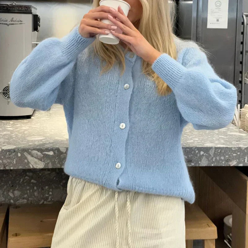 WW | geknöpfte warme weiche Strickjacke