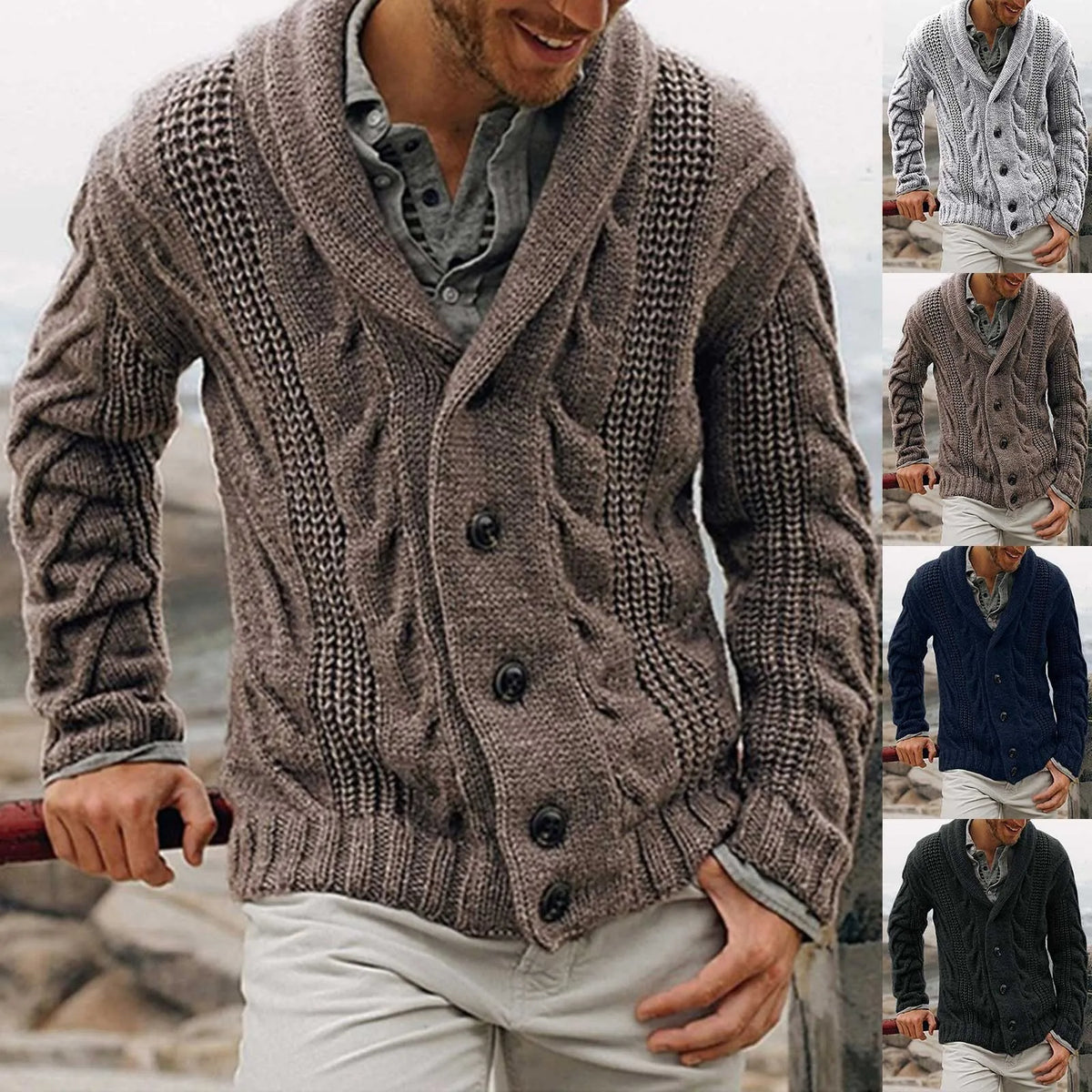 WW | lässiger Strickpullover für Männer