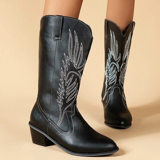 WW Cowboy Boots | High-Quality Women's Boots with Boho Print