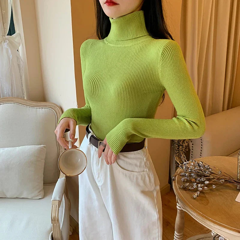 WW - Damen-Ripp-Turtleneck für elegante Raffinesse