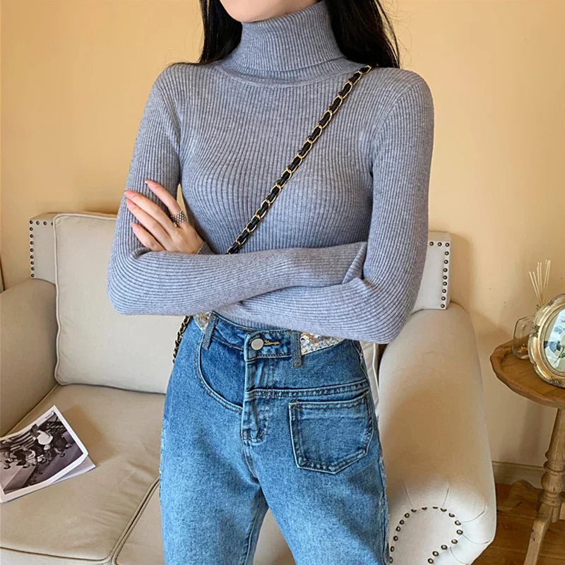 WW - Damen-Ripp-Turtleneck für elegante Raffinesse