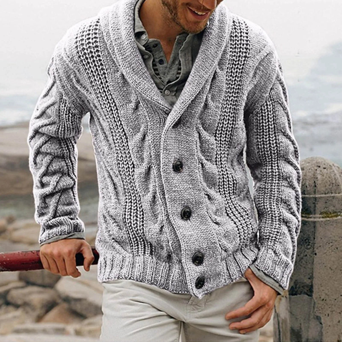 WW | lässiger Strickpullover für Männer