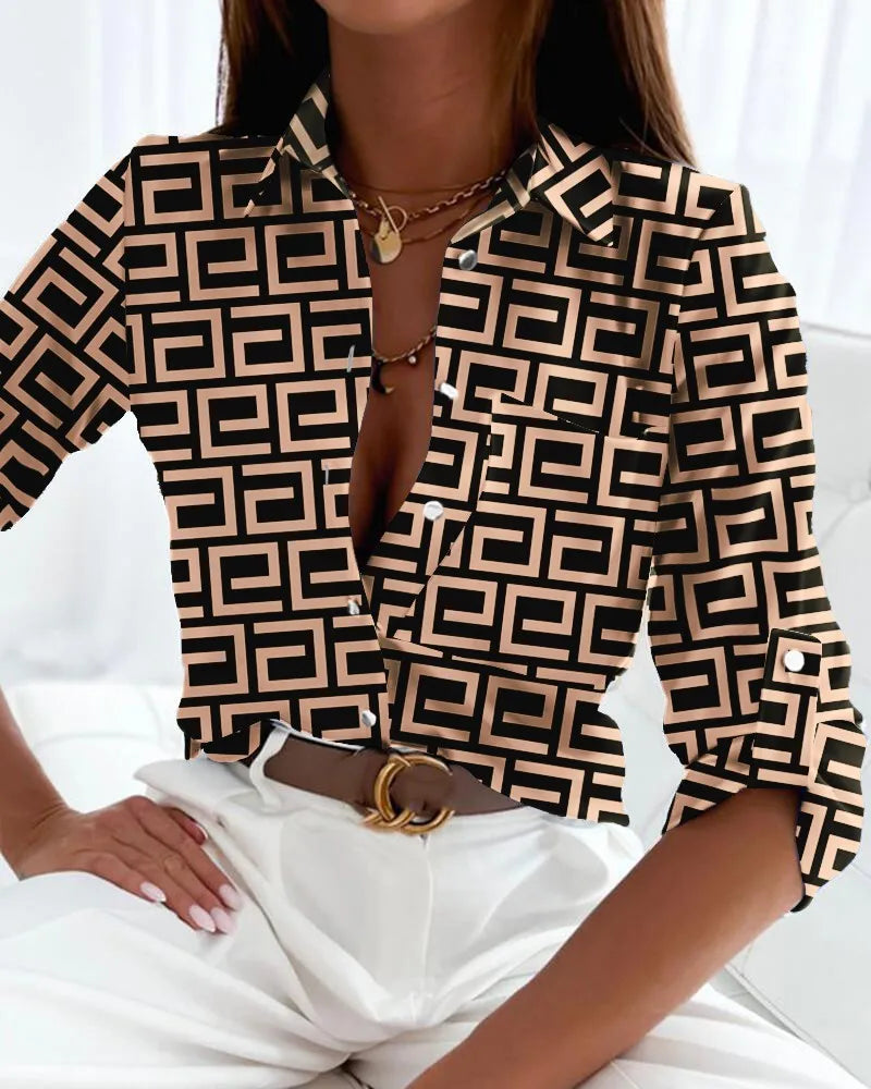 WW | Women's Striped Button-Up Blouse