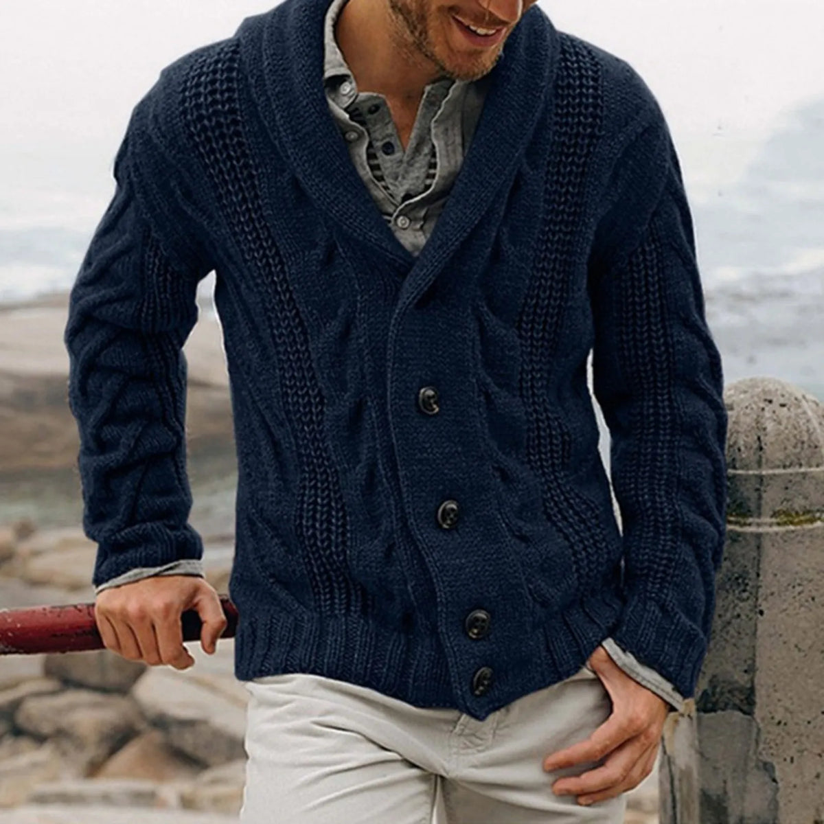 WW | lässiger Strickpullover für Männer