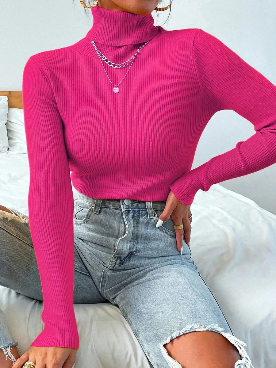WW - Damen-Ripp-Turtleneck für elegante Raffinesse