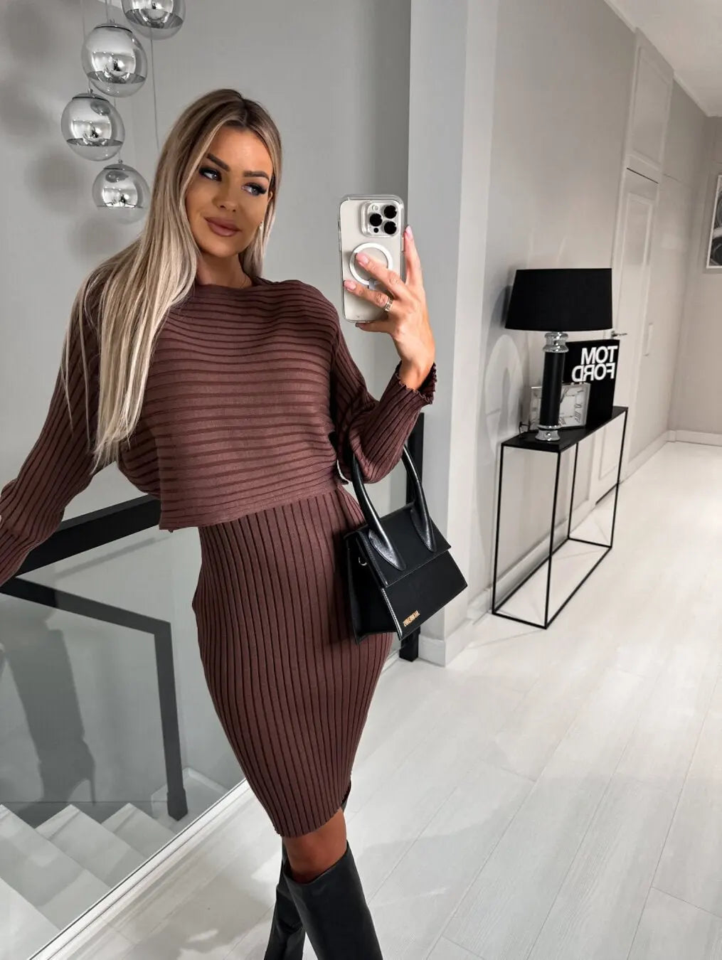 WW | Zweiteiliges Set (Kleid + Pullover)