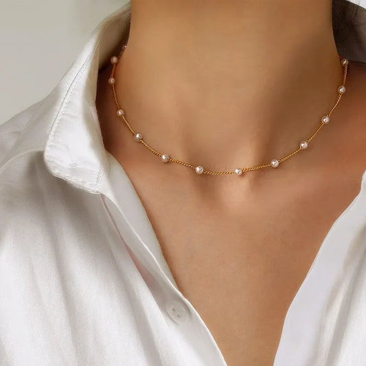 WW | Perlen Choker Herz Halskette Für Frauen
