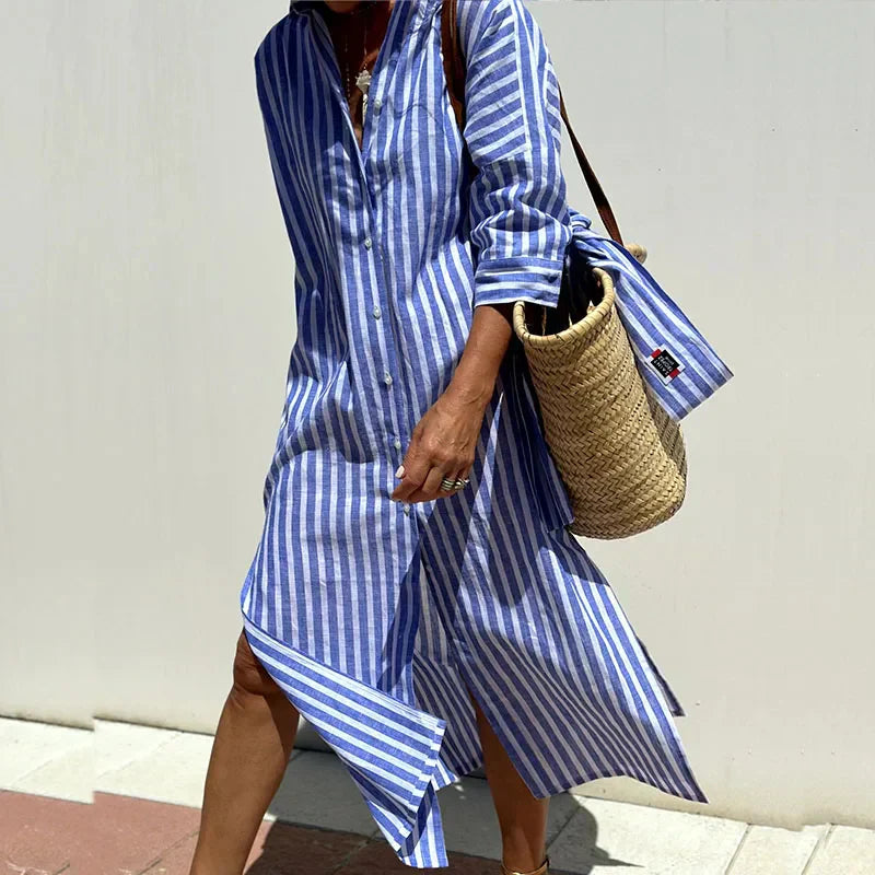 WW | Striped Shirt Dress