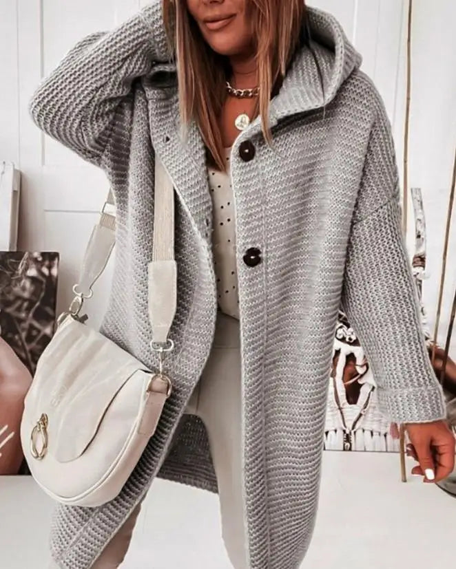 WW | Lässige Strickjacke mit Kapuze