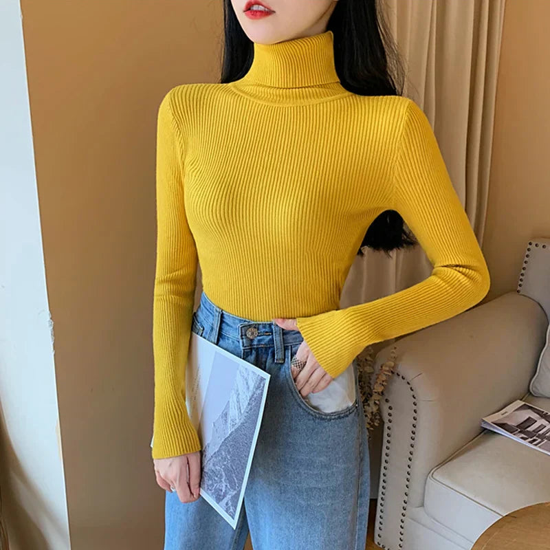WW - Damen-Ripp-Turtleneck für elegante Raffinesse
