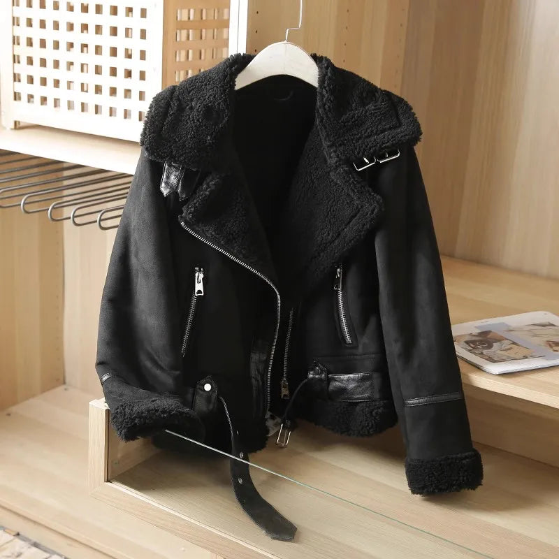 WW - Dicke Warme Wildlederjacke