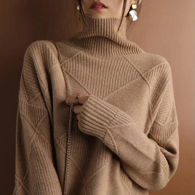 WW | ARGYLE ROLLNECK-PULLOVER