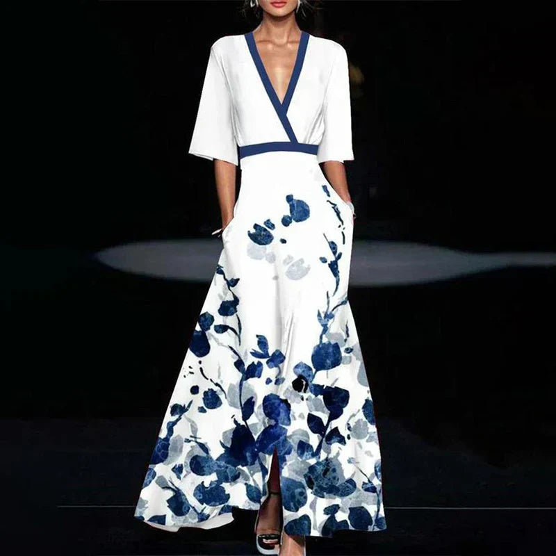 WW | Wrap Maxi Dress with Bold Floral Print for Women