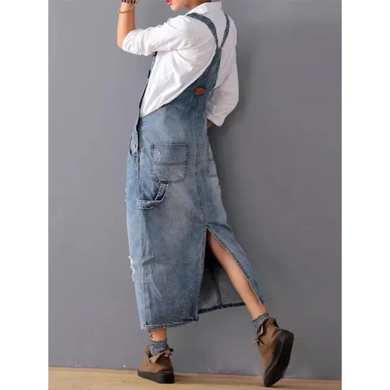 WW | Casual Denim Pinafore Dress