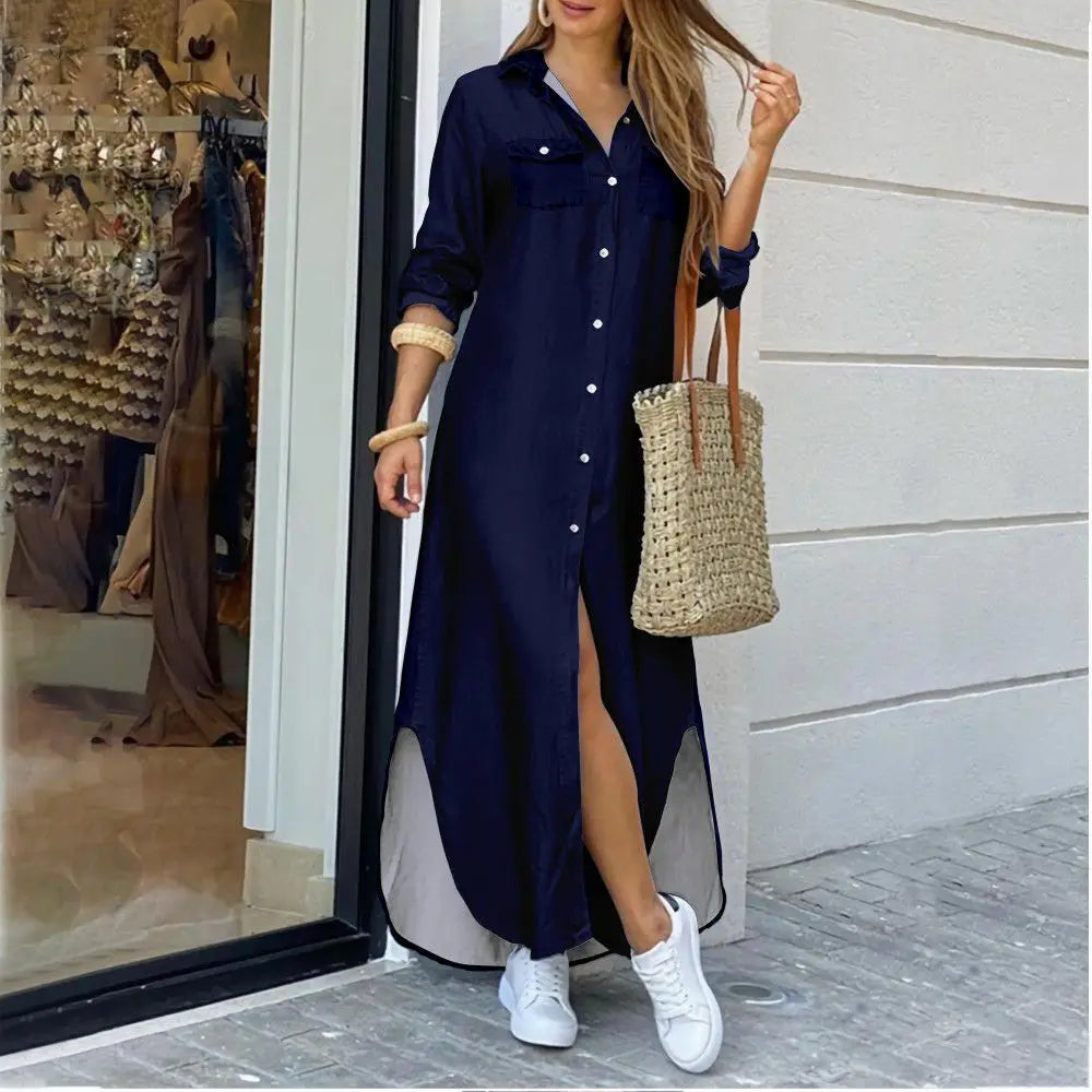 WW | Long casual shirt dress