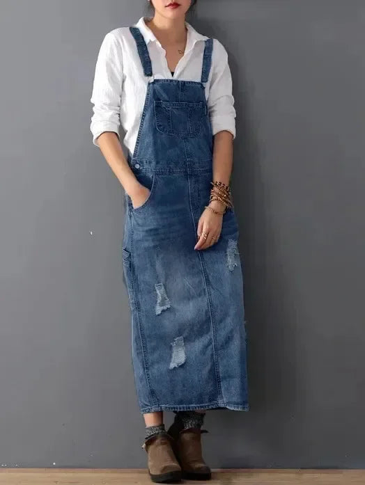 WW | Casual Denim Pinafore Dress