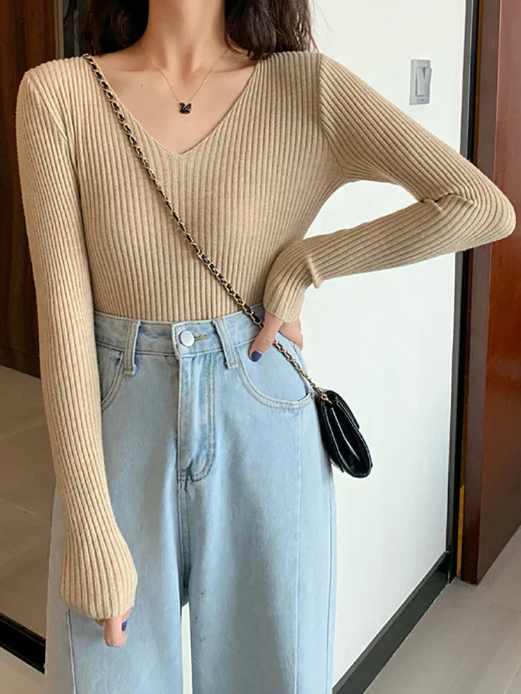 WW | Slim Fit Rippenstrickpullover
