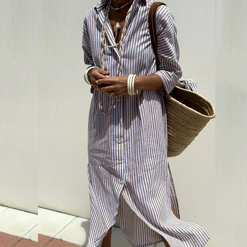 WW | Striped Shirt Dress