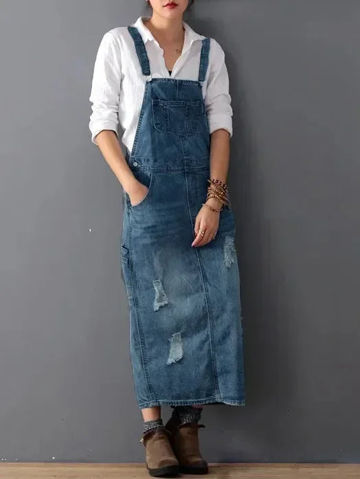WW | Casual Denim Pinafore Dress