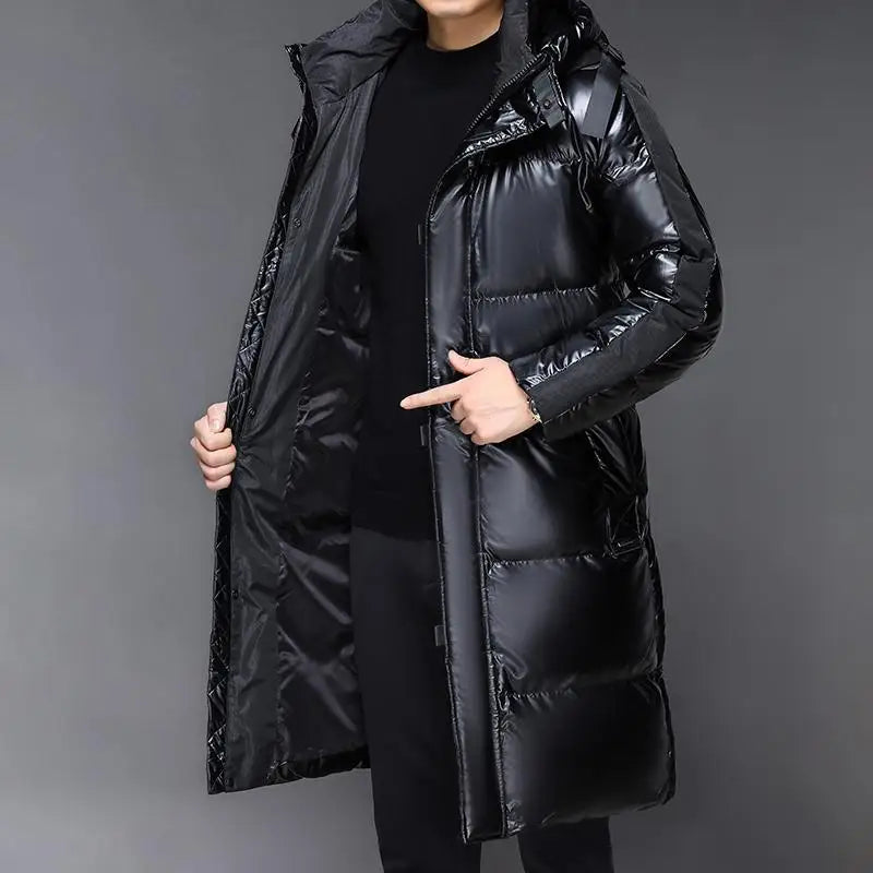 WW | Schwarze Winterdoudoune Mit Kapuze Für Männer