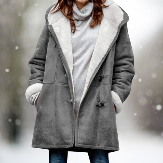 Stylish and warm jacket with hood