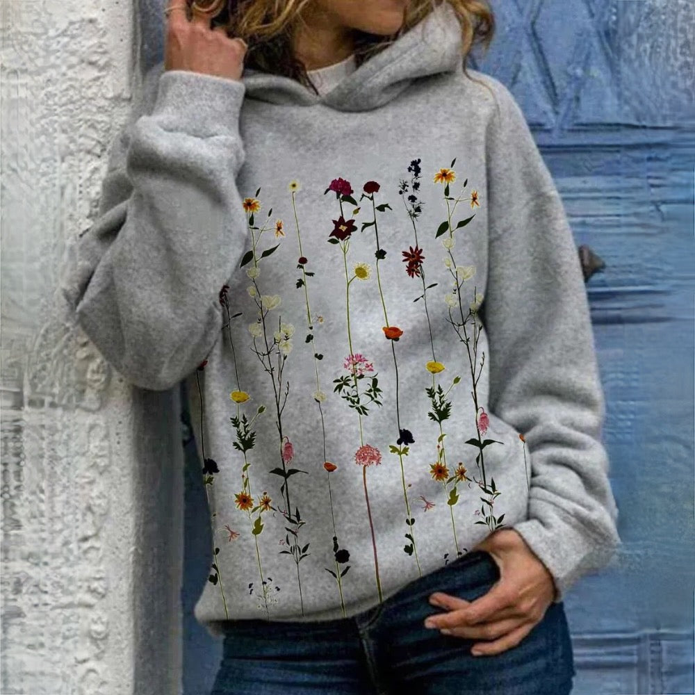 W&W - Hoodie mit Blumendruck