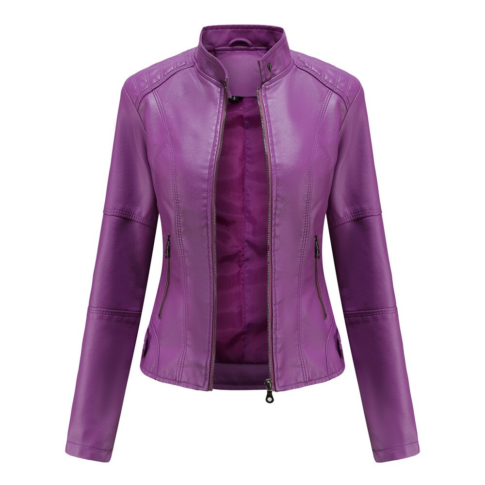 W&W Damen Lederjacke mit Mao