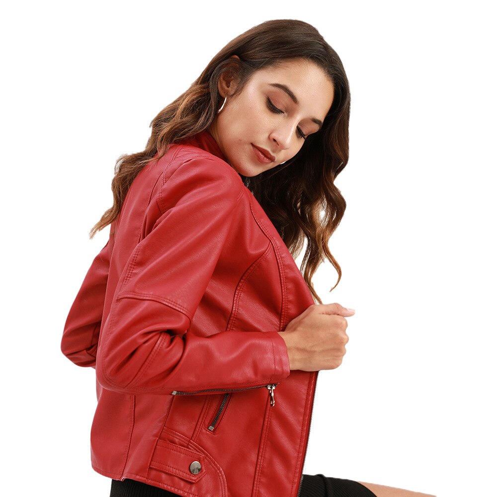 W&W Damen Lederjacke mit Mao