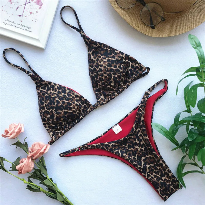 W&W | Luxus Sommer Bikini Set Sexy Tier Leopard