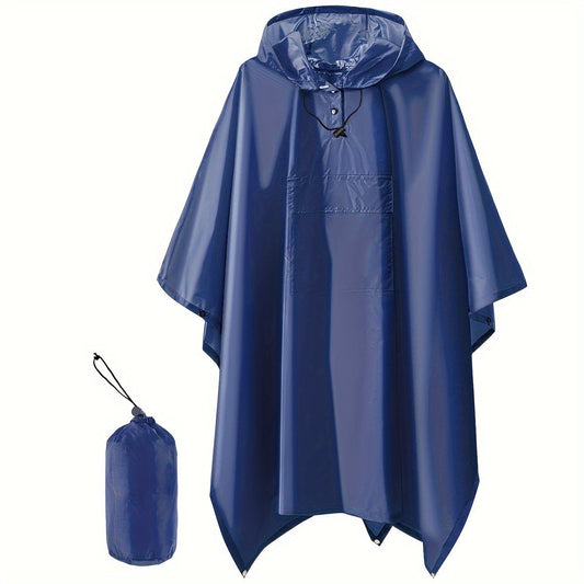 WW | Wasserdichter Faltbarer Regenponcho Mit Kapuze