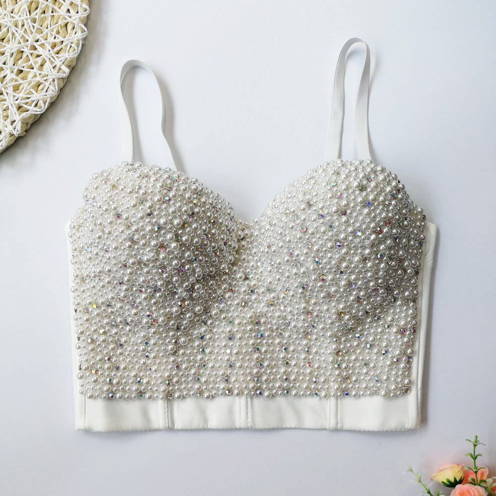 WW Short-Form Herringbone Top Bead Strap Vest