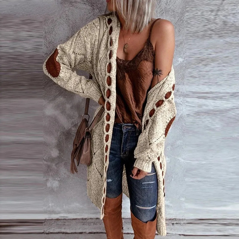 WW | Eleganter Strickpullover mit Kapuze im Vintage-Stil