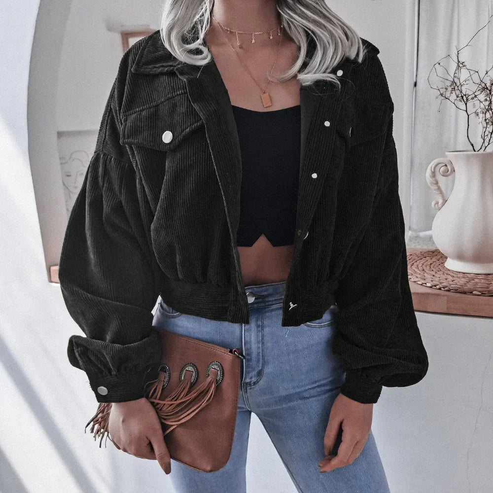 WW | Stylish Corduroy Jacket with Long Sleeves